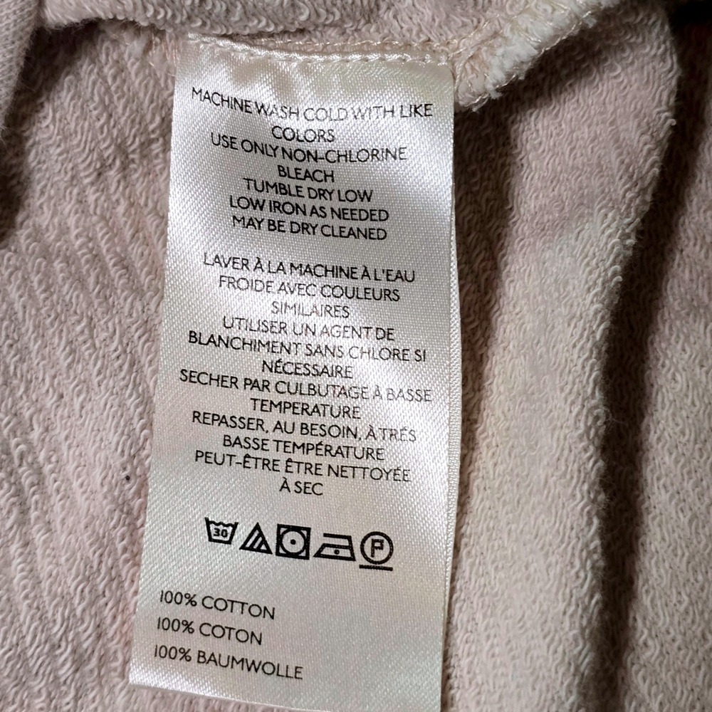 PILCRO Women's Long Sleeve V Neck Pullover Hoodie Beige White Size S - Picture 10 of 13